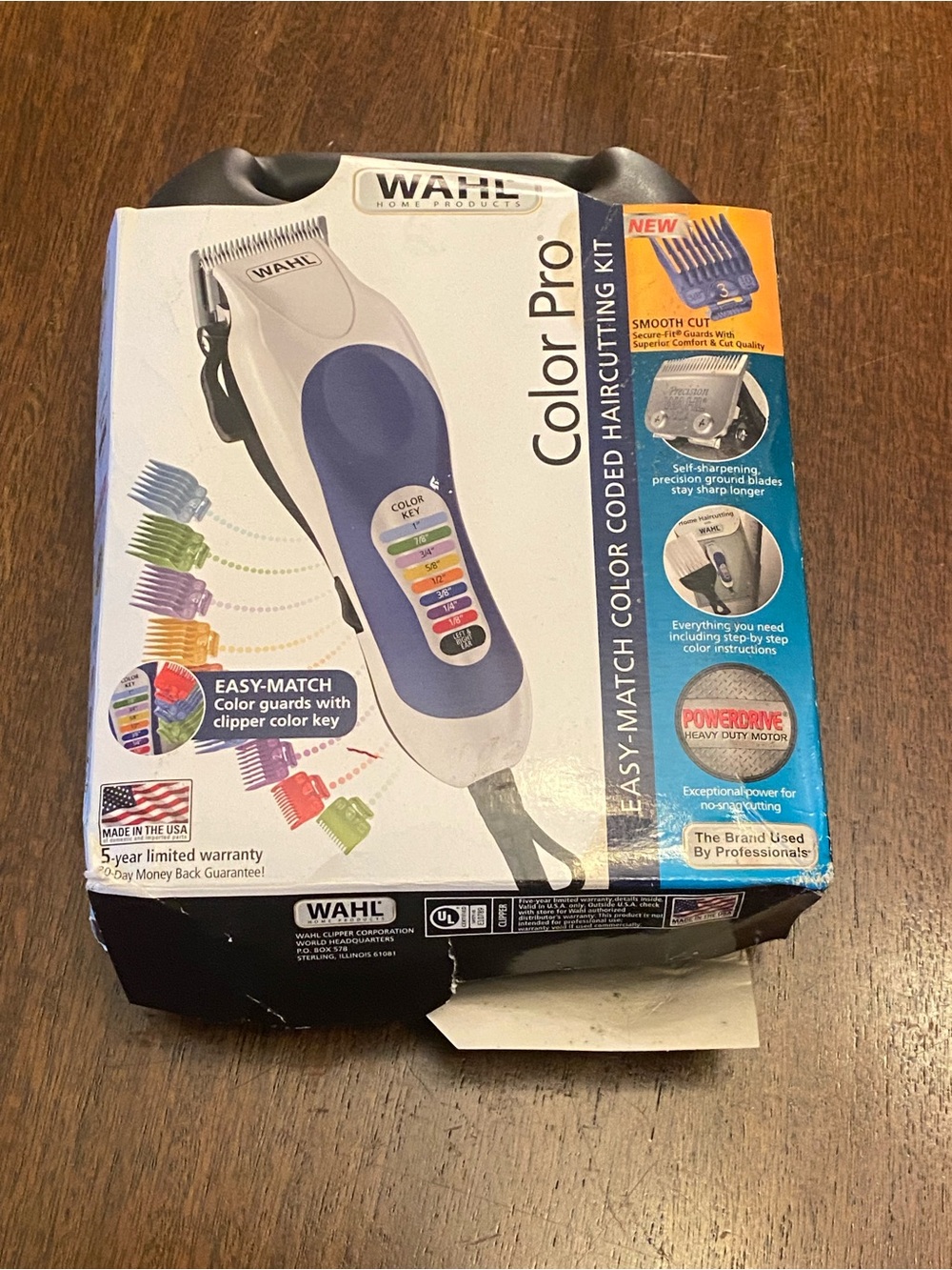 Wahl Color Pro Corded Haircutting Kit Self-Sharpening, Guards #0.5-#4 2068
